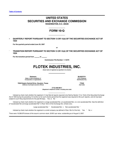 Thumbnail Flotek Industries 10-Q Quarterly Report FY 