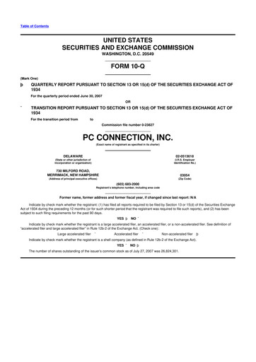 Thumbnail PC Connection
 10-Q Quarterly Report FY 