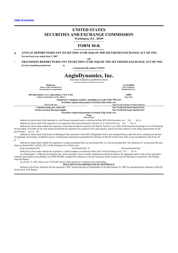 Thumbnail AngioDynamics 10-K Annual Report 