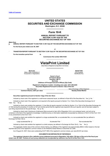 Thumbnail Cimpress 10-K Annual Report 