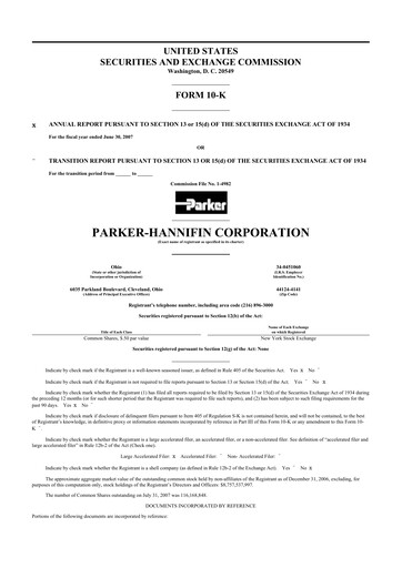 Thumbnail Parker-Hannifin
 10-K Annual Report 