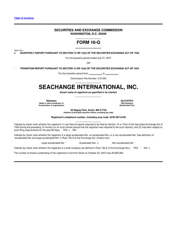 Thumbnail SeaChange International 10-Q Quarterly Report FY 
