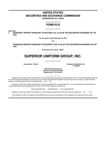 Thumbnail Superior Group of Companies 10-Q Quarterly Report FY 