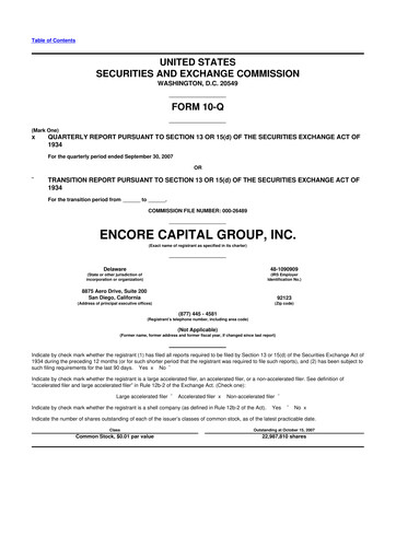 Thumbnail Encore Capital Group 10-Q Quarterly Report FY 