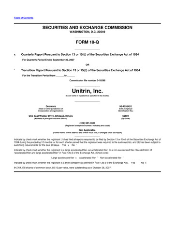 Thumbnail Kemper 10-Q Quarterly Report FY 