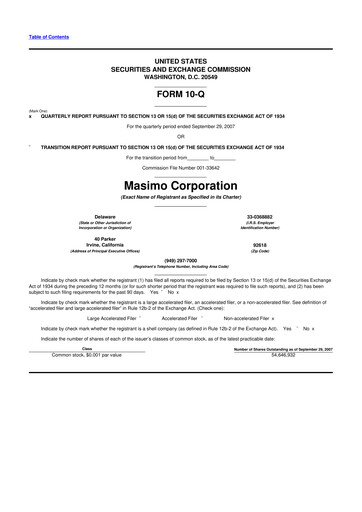 Thumbnail Masimo 10-Q Quarterly Report FY 