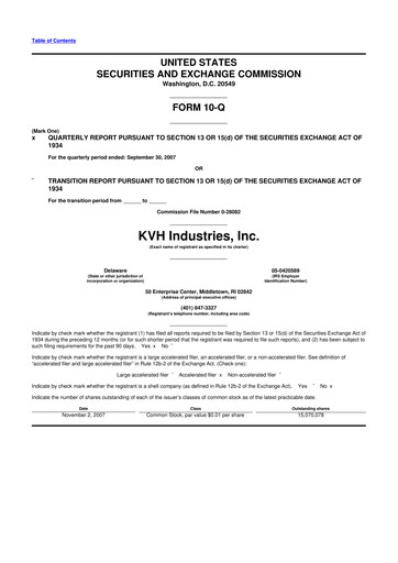 Thumbnail KVH Industries
 10-Q Quarterly Report FY 