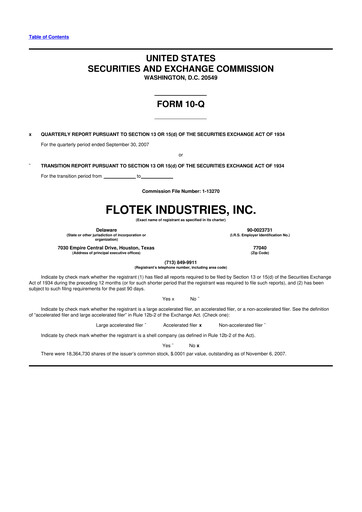 Thumbnail Flotek Industries 10-Q Quarterly Report FY 