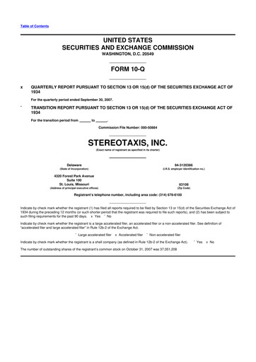 Thumbnail Stereotaxis 10-Q Quarterly Report FY 