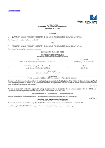 Miniature Worthington Enterprises 10-Q Rapport trimestriel  