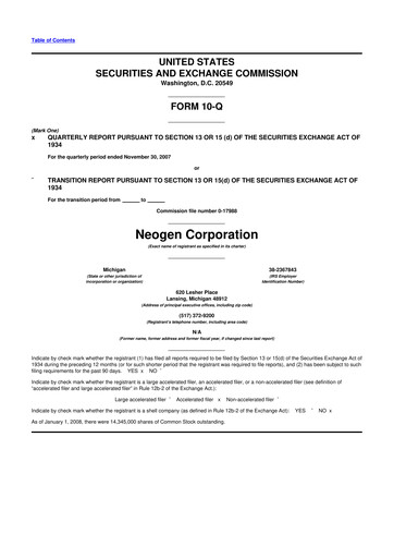 Thumbnail Neogen 10-Q Quarterly Report FY 