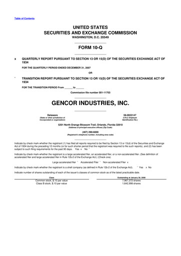 Thumbnail Gencor Industries
 10-Q Quarterly Report FY 