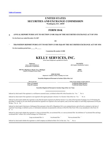 Thumbnail Kelly Services
 10-K Annual Report 