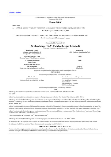 Thumbnail SLB (Schlumberger) 10-K Annual Report 