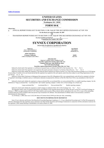 Thumbnail TD Synnex 10-K Annual Report 