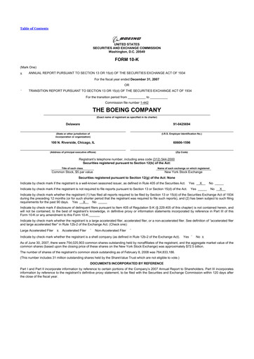 Thumbnail Boeing 10-K Annual Report 
