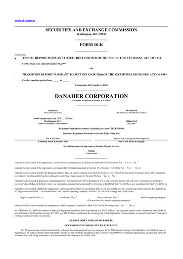 Thumbnail Danaher 10-K Annual Report 