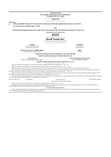 Thumbnail Mondelez International 10-K Annual Report 