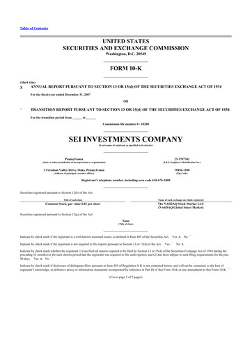 Thumbnail SEI Investments 10-K Annual Report 