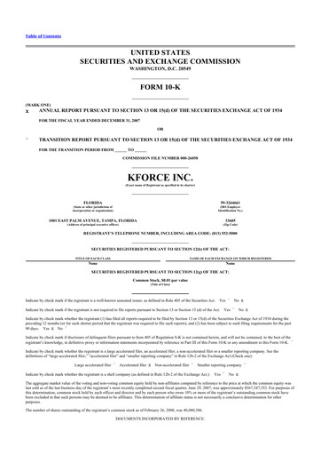 Thumbnail Kforce 10-K Annual Report 