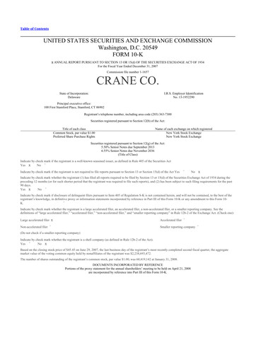 Vorschaubild Crane NXT 10-K Jahresbericht 