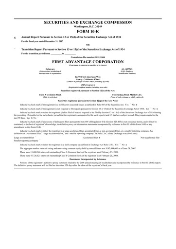 Thumbnail First Advantage 10-K Annual Report 