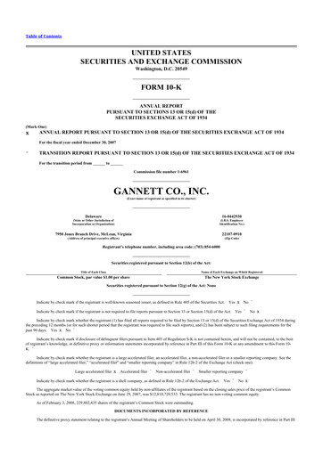 Thumbnail Tegna 10-K Annual Report 