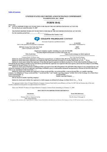 Thumbnail Colgate-Palmolive 10-K Annual Report 