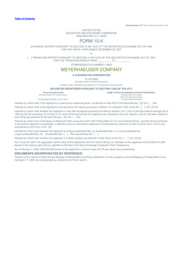 Thumbnail Weyerhaeuser
 10-K Annual Report 