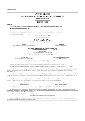 Thumbnail Ventas 10-K Annual Report 