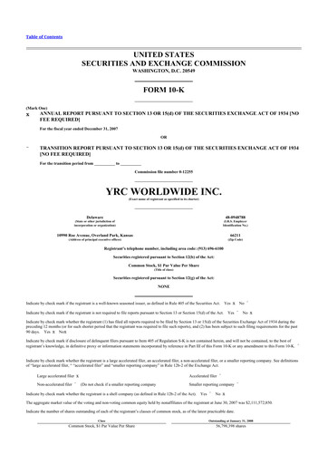 Thumbnail Yellow Corporation 10-K Annual Report 