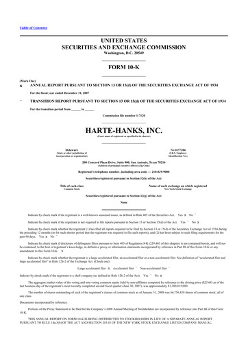 Thumbnail Harte Hanks 10-K Annual Report 