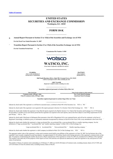 Thumbnail Watsco
 10-K Annual Report 