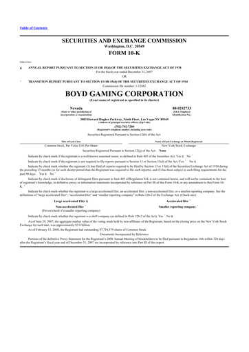 Thumbnail Boyd Gaming
 10-K Annual Report 