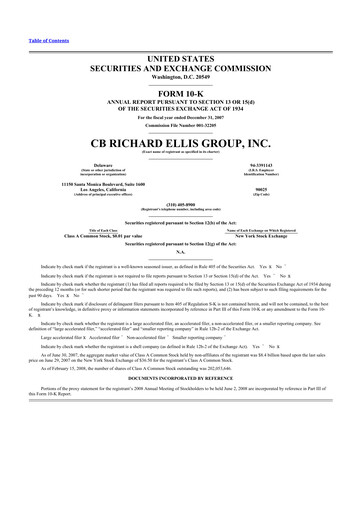 Thumbnail CBRE Group
 10-K Annual Report 