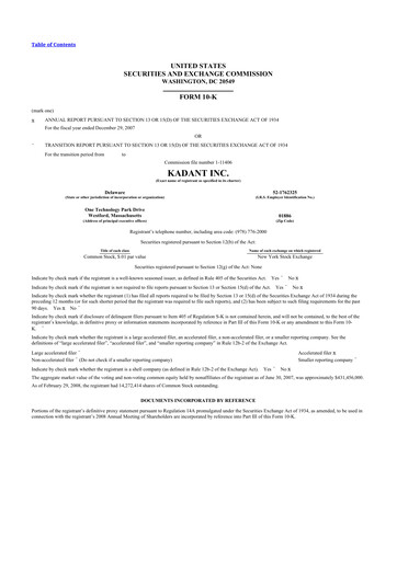 Thumbnail Kadant 10-K Annual Report 