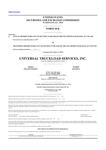 Thumbnail Universal Logistics Holdings 10-K Annual Report 
