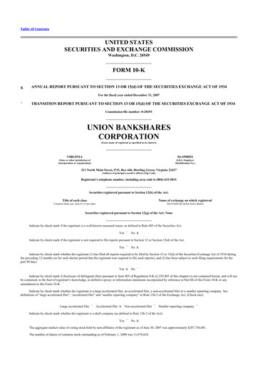 Thumbnail Atlantic Union Bankshares 10-K Annual Report 