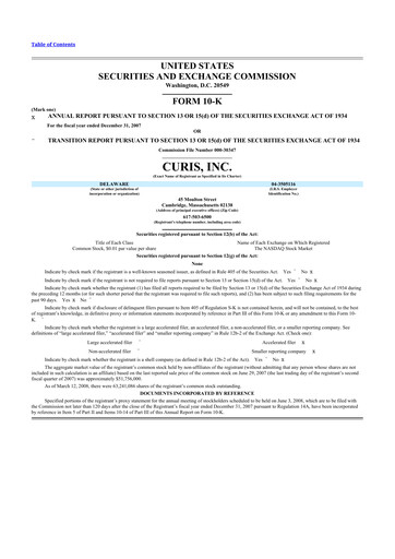 Thumbnail Curis 10-K Annual Report 