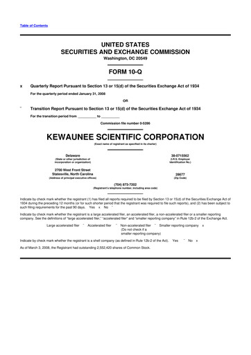 Thumbnail Kewaunee Scientific Corporation 10-Q Quarterly Report FY 