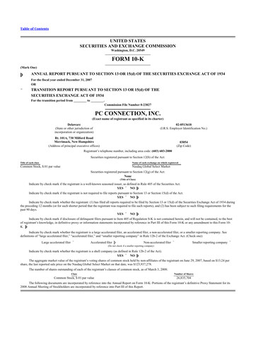 Thumbnail PC Connection
 10-K Annual Report 