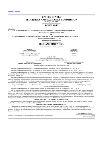 Thumbnail Radian Group
 10-K Annual Report 