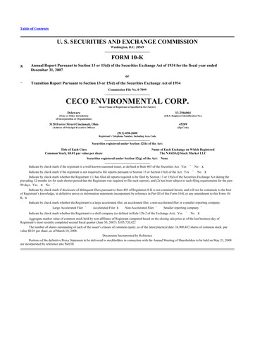 Thumbnail CECO Environmental
 10-K Annual Report 