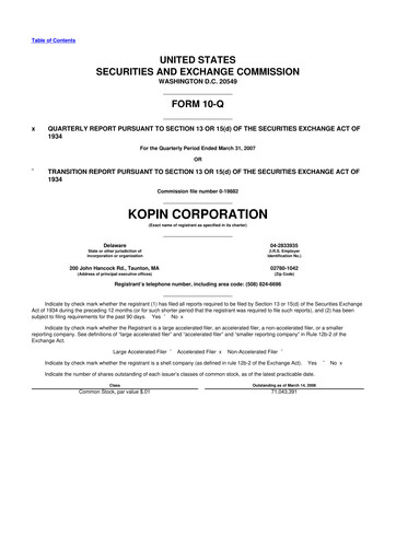 Thumbnail Kopin Corporation
 10-Q Quarterly Report FY 