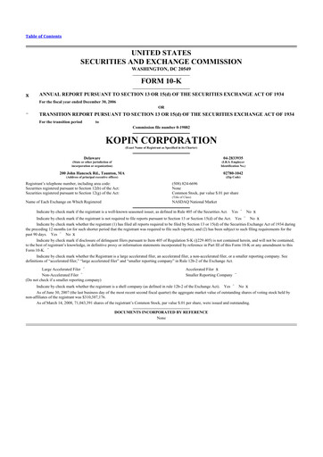 Thumbnail Kopin Corporation
 10-K Annual Report 