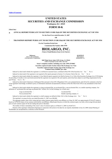 Thumbnail BioLargo 10-K Annual Report 