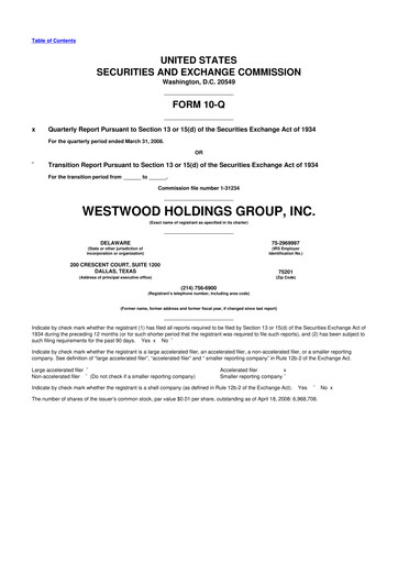 Vorschaubild Westwood Holdings Group 10-Q Quartalsbericht  