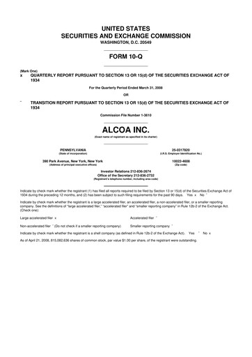 Thumbnail Howmet Aerospace
 10-Q Quarterly Report FY 