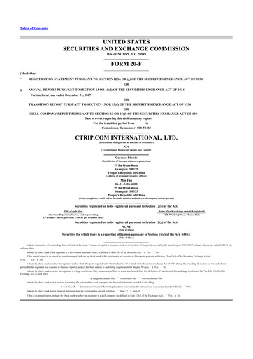 Thumbnail Trip.com 20-F Annual Report 