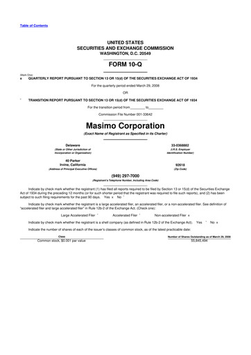 Thumbnail Masimo 10-Q Quarterly Report FY 